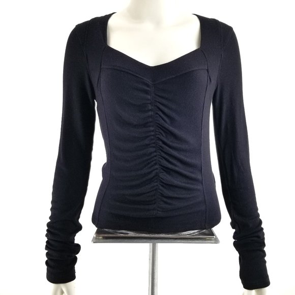 Free People Tops - NWT Free People Black Shirred Top Size M